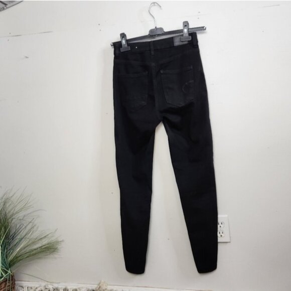 American Eagle The Dream Jean Black Curvy Hi-Rise Jegging Crop Jeans Button fly - Picture 7 of 11